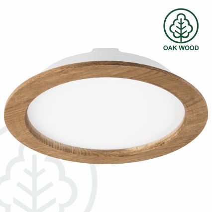 Lampada LED da incasso WOODY SPOT LED/23,5W/230V 4000K noce ø 23,5 cm