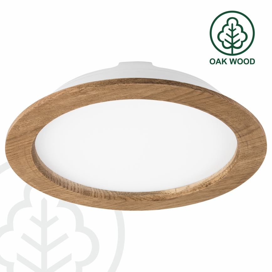 Lampada LED da incasso WOODY SPOT LED/23,5W/230V 4000K noce ø 23,5 cm