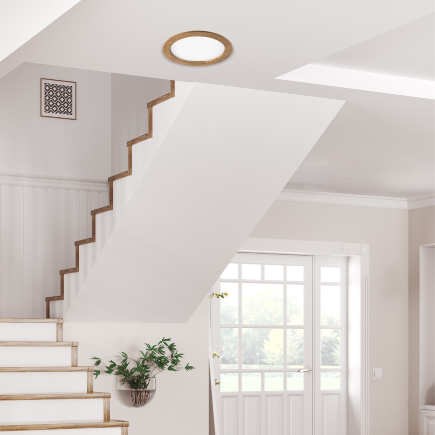 Lampada LED da incasso WOODY SPOT LED/23,5W/230V 4000K noce ø 23,5 cm
