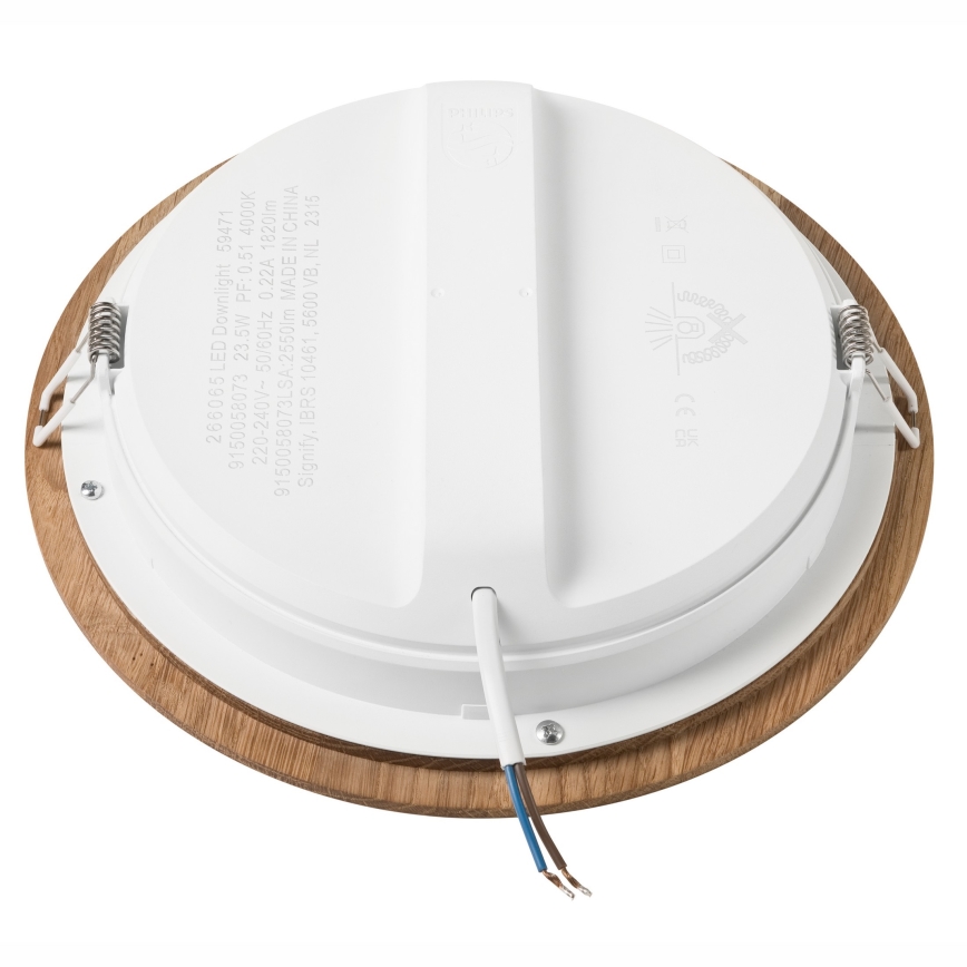Lampada LED da incasso WOODY SPOT LED/23,5W/230V 4000K quercia ø 23,5 cm