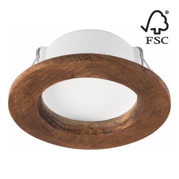 Lampada LED da incasso WOODY SPOT LED/5,5W/230V 4000K ciliegio ø 10 cm