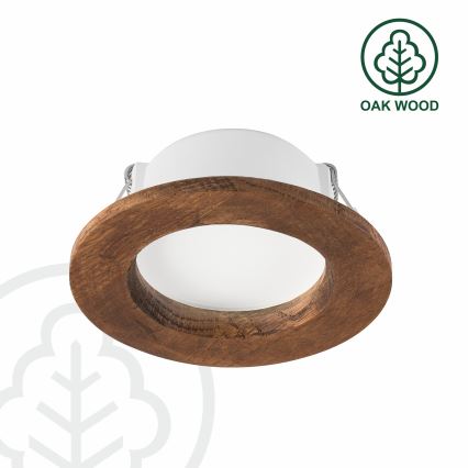 Lampada LED da incasso WOODY SPOT LED/5,5W/230V 4000K ciliegio ø 10 cm