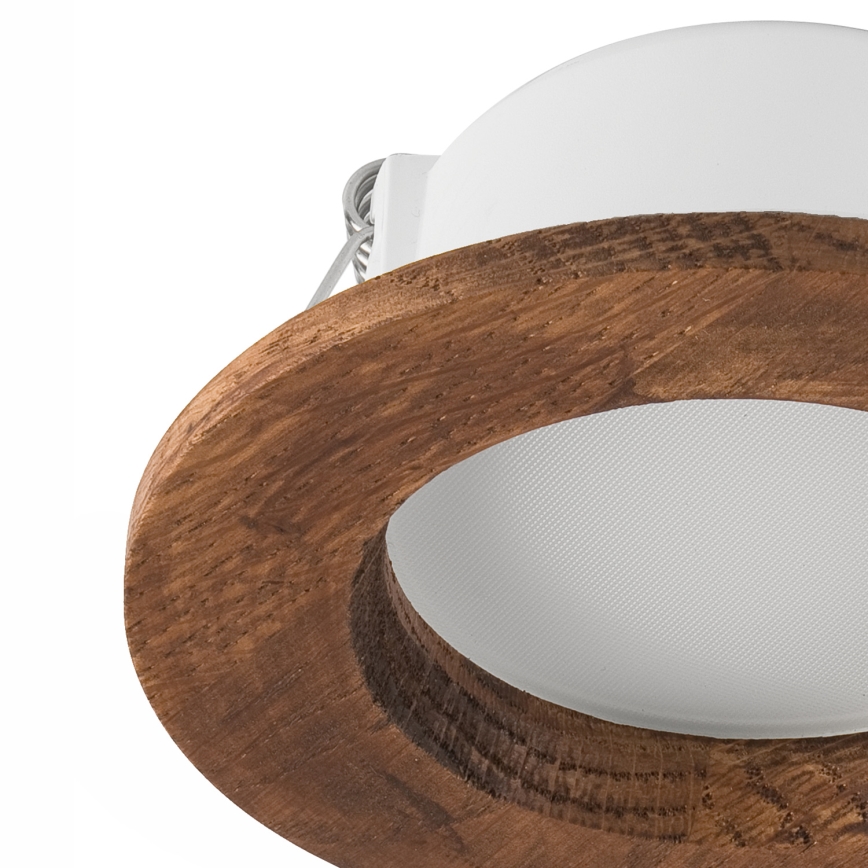 Lampada LED da incasso WOODY SPOT LED/5,5W/230V 4000K ciliegio ø 10 cm