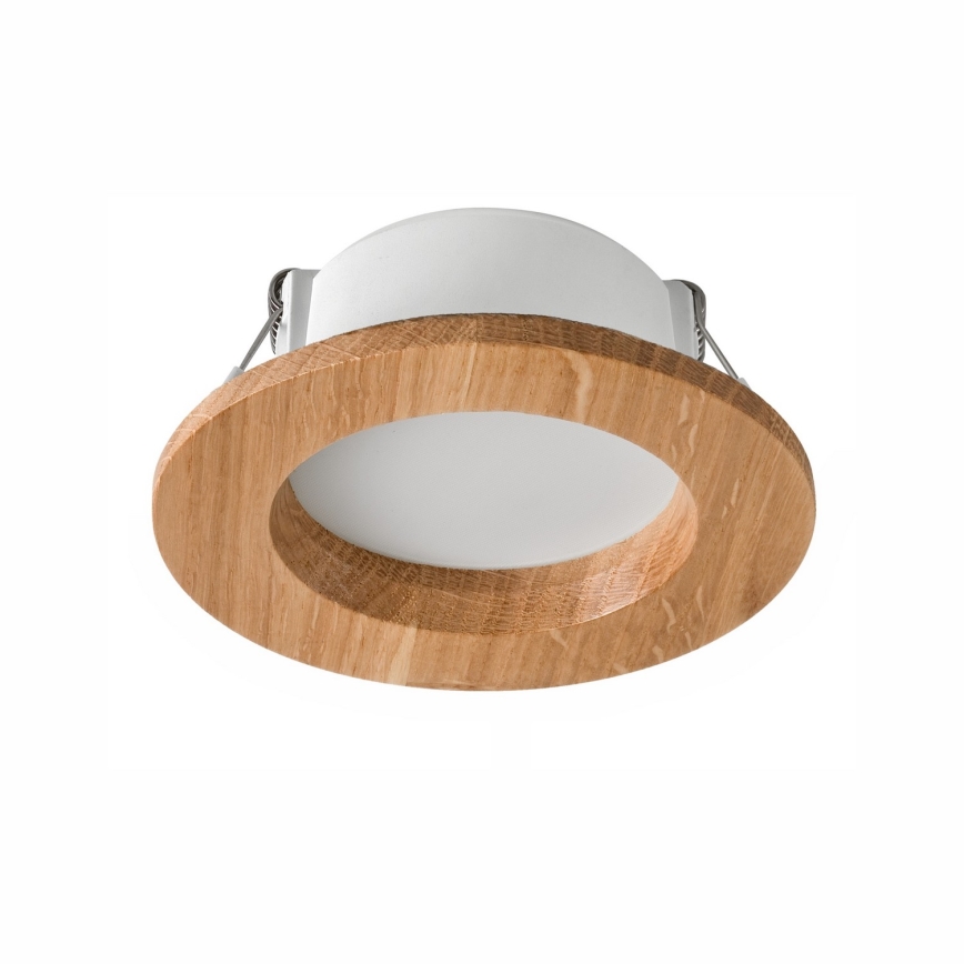 Lampada LED da incasso WOODY SPOT LED/5,5W/230V 4000K quercia ø 10 cm