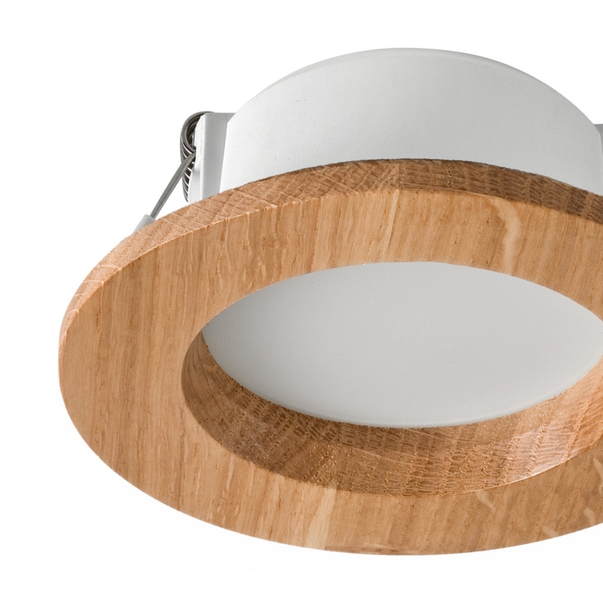 Lampada LED da incasso WOODY SPOT LED/5,5W/230V 4000K quercia ø 10 cm