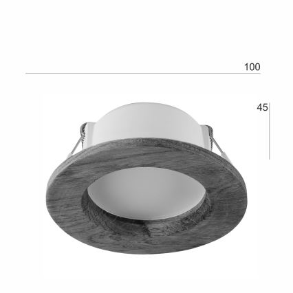 Lampada LED da incasso WOODY SPOT LED/5,5W/230V 4000K quercia ø 10 cm