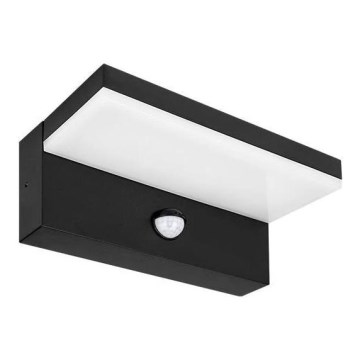 Lampada LED da parete per esterni con sensore LED/9W/230V 4000K IP44 nera