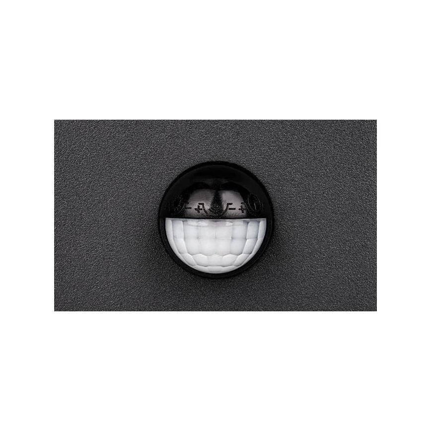 Lampada LED da parete per esterni con sensore LED/9W/230V 4000K IP44 nera