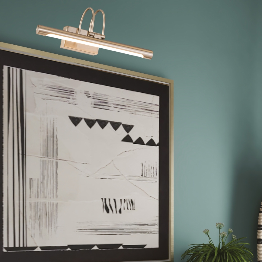 Lampada LED da quadro LED/9W/230V 3000K 42 cm cromo opaco