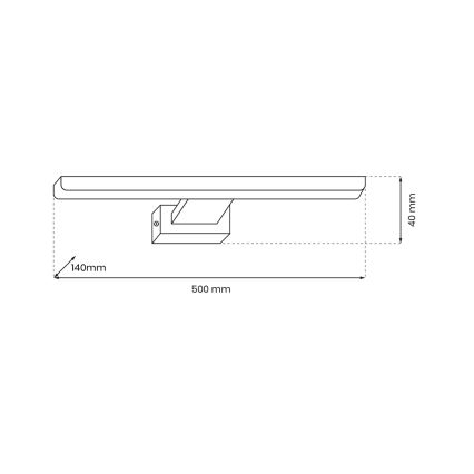 Lampada LED da quadro PINTO LED/12W/230V cromo lucido