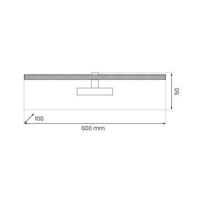 Lampada LED da quadro PRADO LED/11W/230V cromo lucido