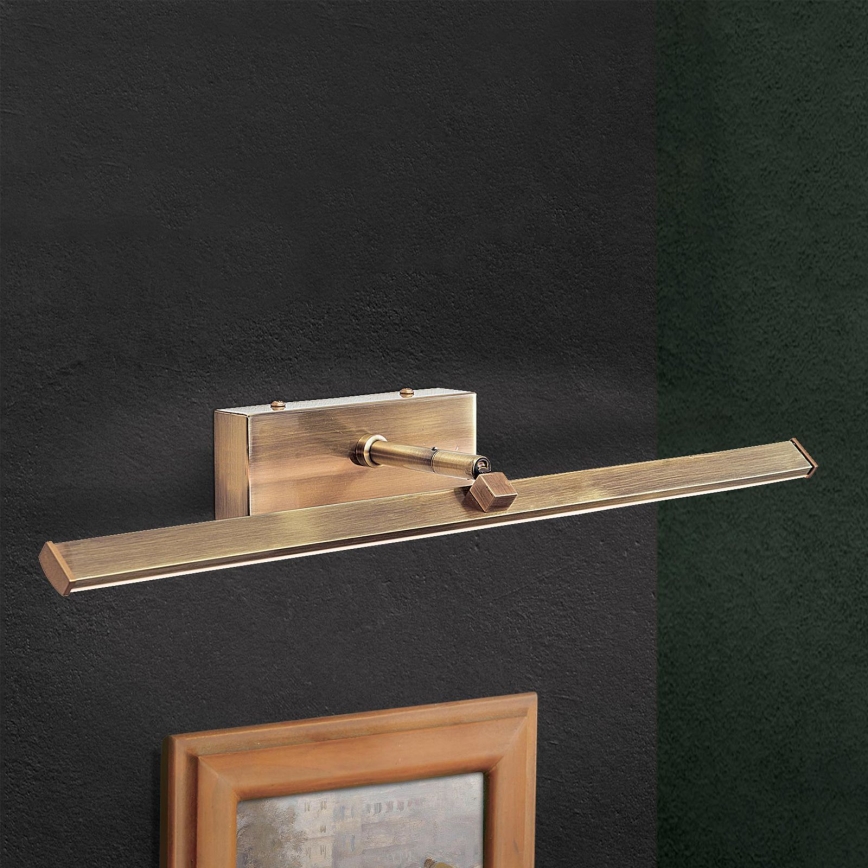 Lampada LED da quadro PUBLIO LED/10W/230V 50 cm oro/patina