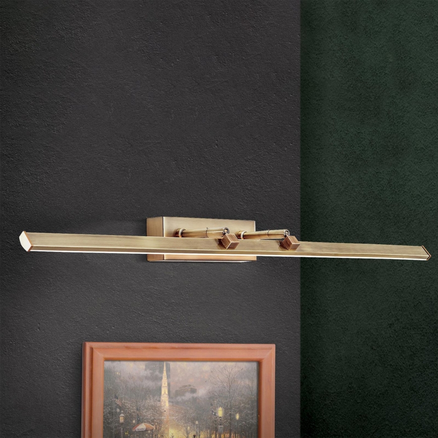 Lampada LED da quadro PUBLIO LED/15W/230V 75 cm oro/patina