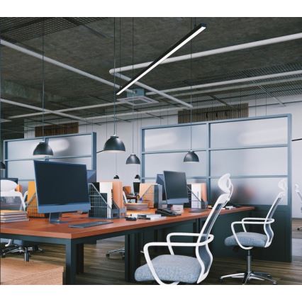 Plafoniera/sospensione LED KOLINE LED/40W/230V 3000/4000/6500K 120 cm nera