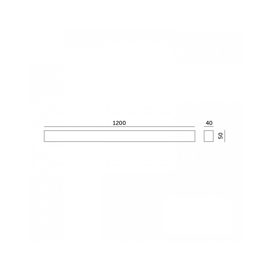 Plafoniera/sospensione LED KOLINE LED/40W/230V 3000/4000/6500K 120 cm nera