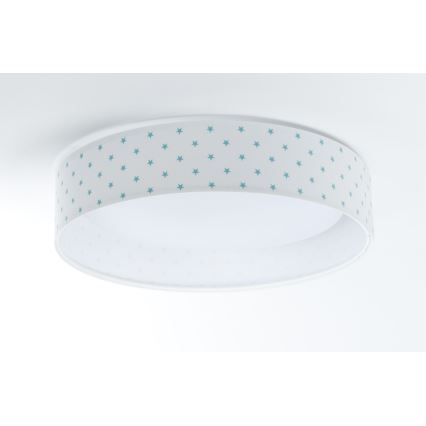 Lampada da soffitto LED per bambini GALAXY KIDS LED/24W/230V stelle bianco/turchese