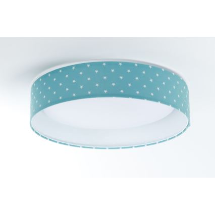 Lampada da soffitto LED per bambini GALAXY KIDS LED/24W/230V stelle turchese/bianco
