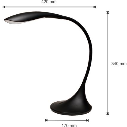 Lampada LED da tavolo VELA LED/6,5W/230V nera
