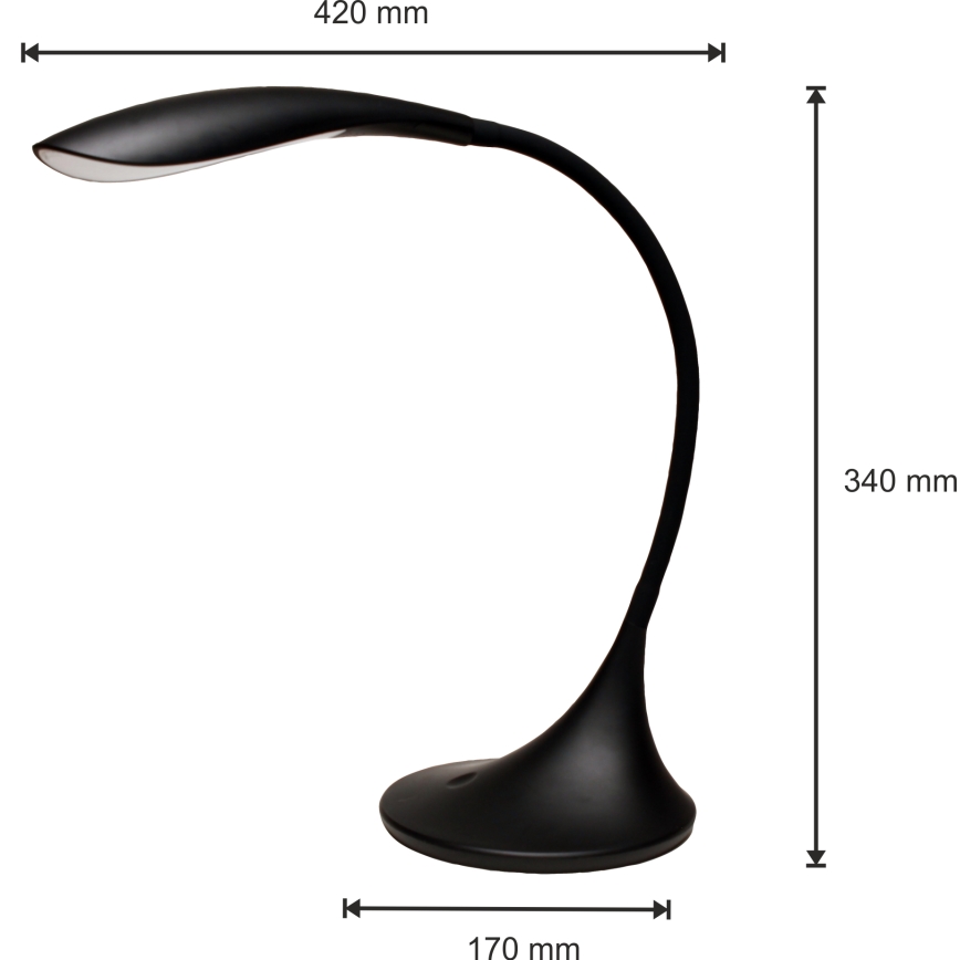 Lampada LED da tavolo VELA LED/6,5W/230V nera