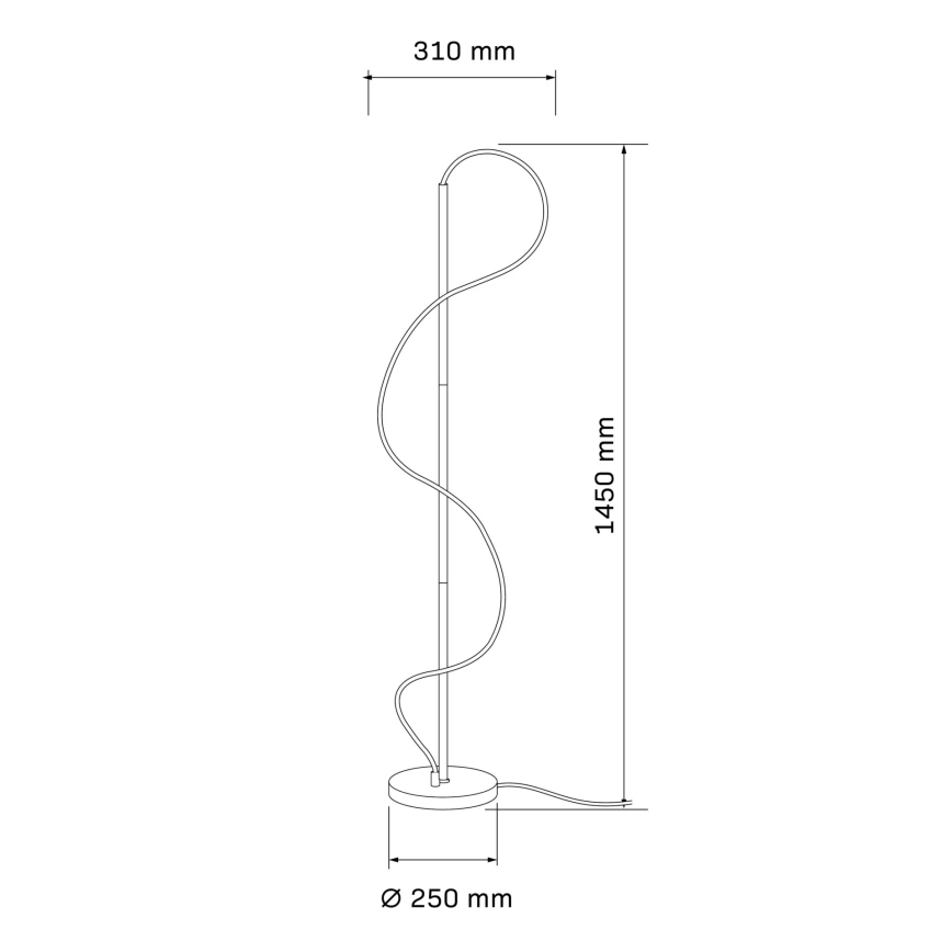 Lampada LED da terra EMMA LED/36W/230V nero