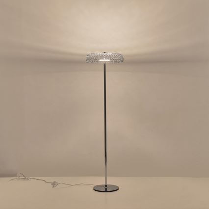Lampada LED da terra LED/10W/230V 3000K cromo lucido
