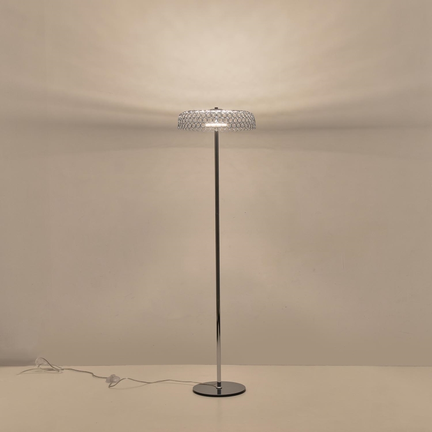 Lampada LED da terra LED/10W/230V 3000K cromo lucido