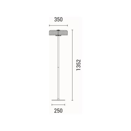 Lampada LED da terra LED/10W/230V 3000K cromo lucido