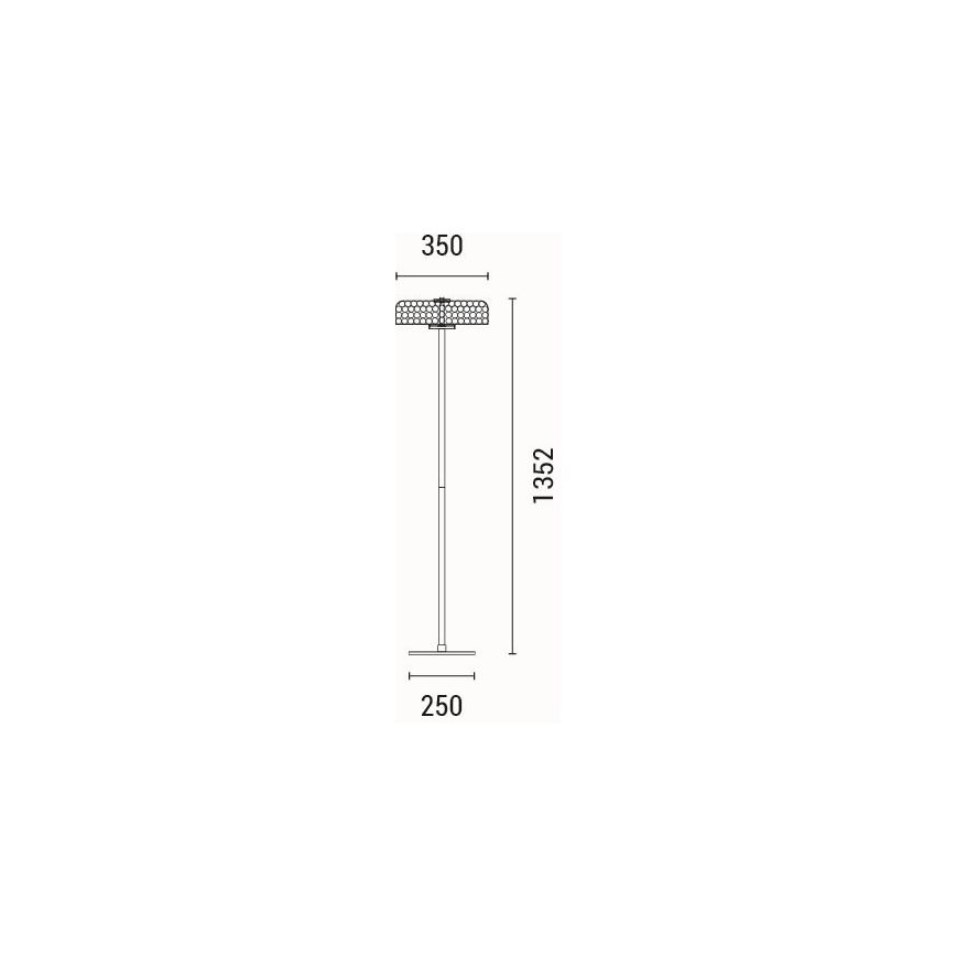 Lampada LED da terra LED/10W/230V 3000K cromo lucido
