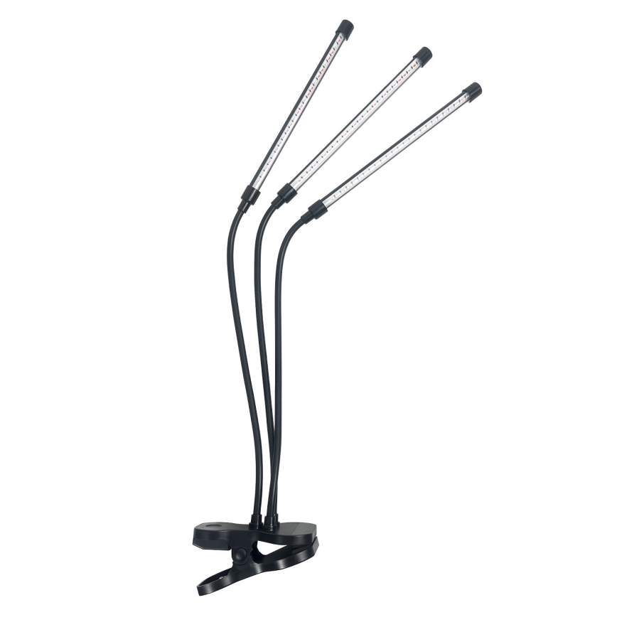 LED Dimmerabile flexible lampada da tavolo con clip per la coltivazione di piante VITARO 3xLED/10W/230V nero
