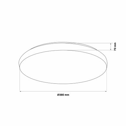 Lampada LED dimmerabile da bagno PIRIUS LED/48W/230V diametro 38 cm 3000-6000K IP44 + telecomando