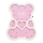Lampada LED per bambini LED/2xAA orso rosa