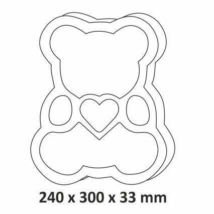 Lampada LED per bambini LED/2xAA orso rosa