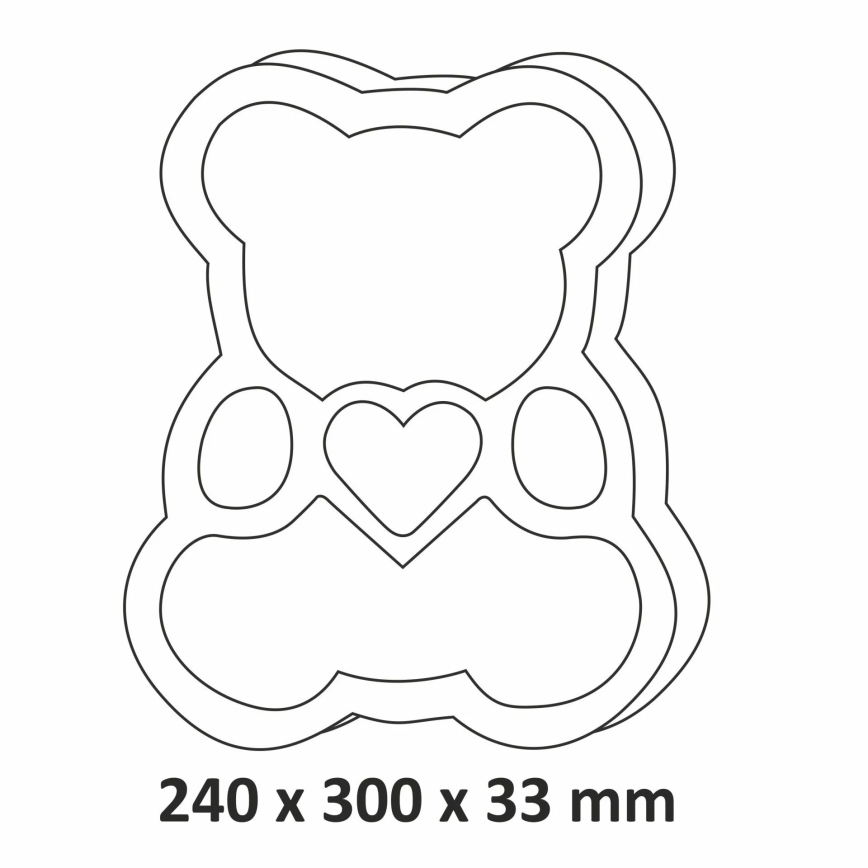 Lampada LED per bambini LED/2xAA orso rosa