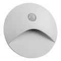 Lampada LED per scale con sensore di movimento e sensore crepuscolare EXIN LED/2,5W/230V 3000K IP65 rotonda bianca