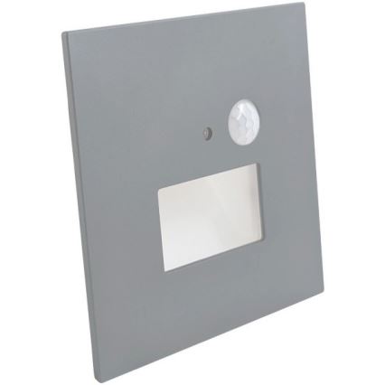 Lampada LED per scale con sensore di movimento e crepuscolare LED/1,5W/230V 3000/4000/6000K argento