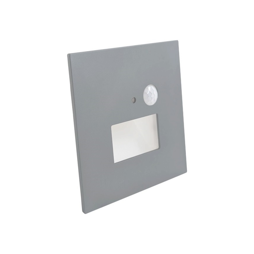 Lampada LED per scale con sensore di movimento e crepuscolare LED/1,5W/230V 3000/4000/6000K argento