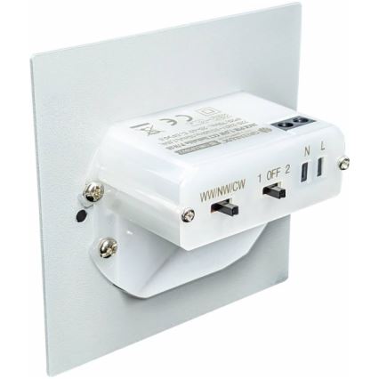 Lampada LED per scale con sensore di movimento e crepuscolare LED/1,5W/230V 3000/4000/6000K argento