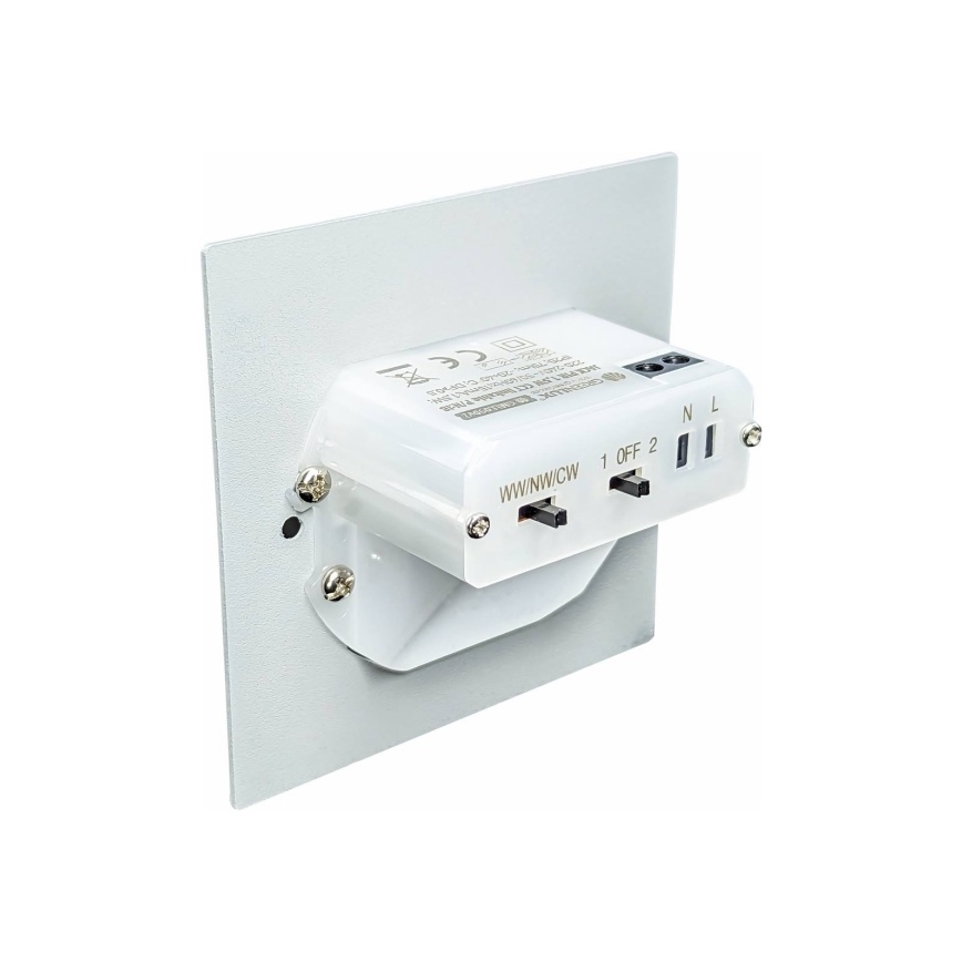 Lampada LED per scale con sensore di movimento e crepuscolare LED/1,5W/230V 3000/4000/6000K argento