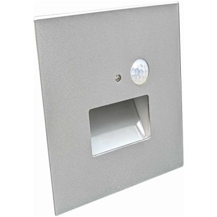 Lampada a LED per scale con sensore di movimento e sensore crepuscolare LED/1,5W/230V 3000/4000/6000K, grigio