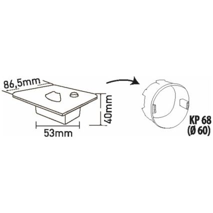 Lampada a LED per scale con sensore di movimento e sensore crepuscolare LED/1,5W/230V 3000/4000/6000K, grigio