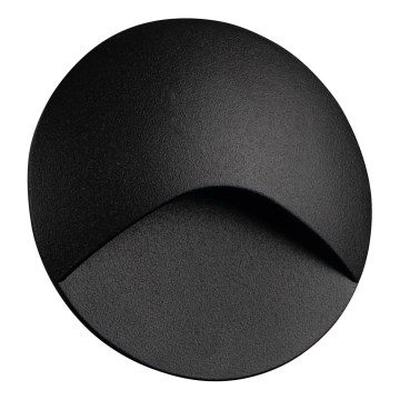 Lampada LED per scale EXIN LED/2,5W/230V 3000K IP65 nera rotonda