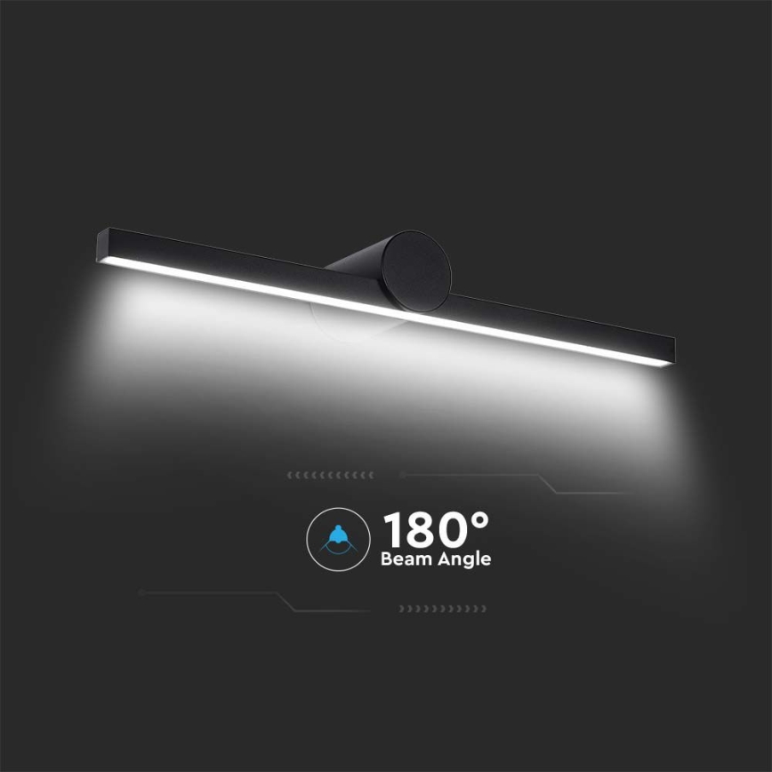 Lampada LED per specchio da bagno 10W/230V 3000K IP65 nera
