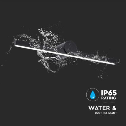 Lampada LED per specchio da bagno 10W/230V 3000K IP65 nera