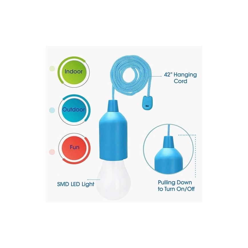 Lampada LED portatile LED/1W/3xAAA verde