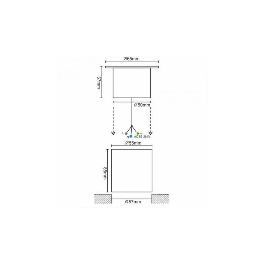 Lampada LED segnapasso da esterno LED/4W/85-264V IP67 2800K