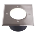 Lampada LED segnapasso MIVO LED/3W/230V 12x12 cm IP67 cromo opaco