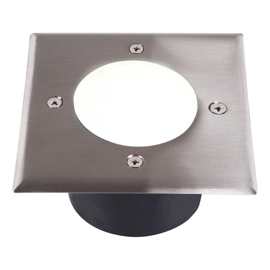 Lampada LED segnapasso MIVO LED/3W/230V 12x12 cm IP67 cromo opaco