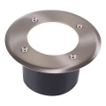 Lampada LED segnapasso MIVO LED/3W/230V diametro 12 cm IP67 cromo opaco