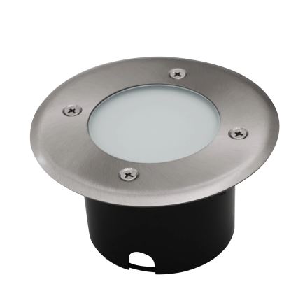 Lampada LED segnapasso MIVO LED/3W/230V diametro 12 cm IP67 cromo opaco