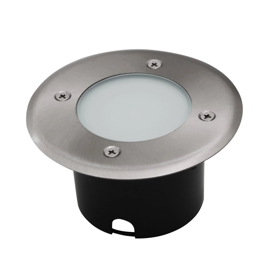 Lampada LED segnapasso MIVO LED/3W/230V diametro 12 cm IP67 cromo opaco